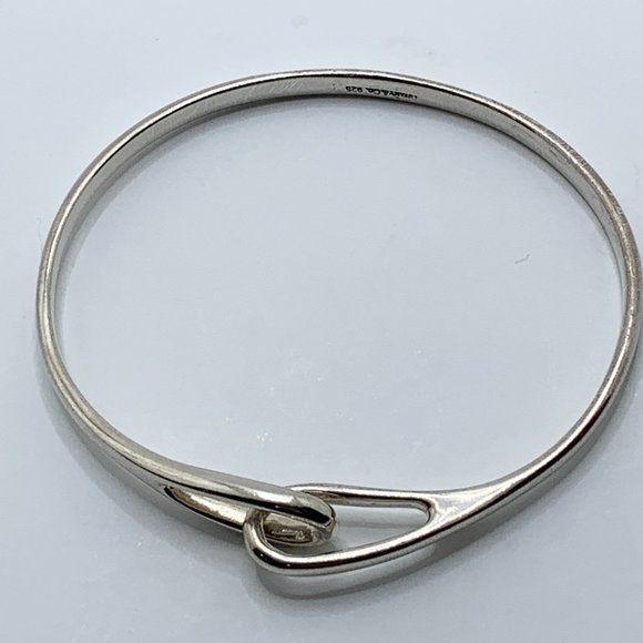 Authentic Tiffany & Co Silver 925 Infinity Interlocking Bangle Bracelet - Picture 7 of 10